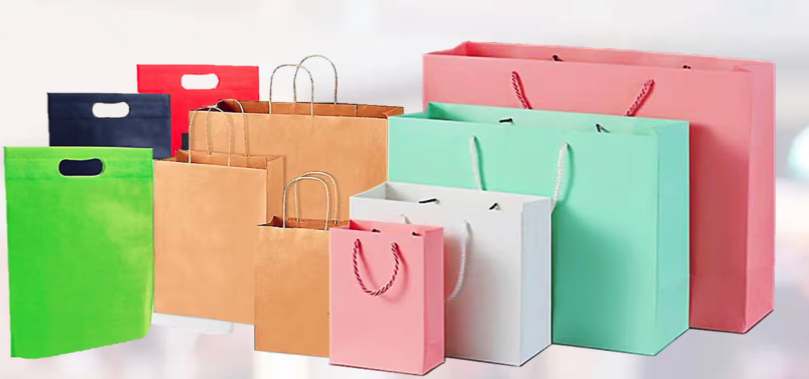 Sacolas personalizadas naHora Embalagens em diversas cores e materiais