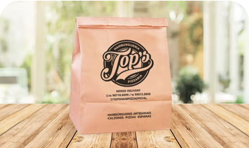 Saco Delivery Kraft 80g personalizado