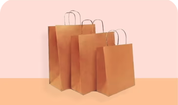 Sacola Kraft com alça 80g/110g personalizada